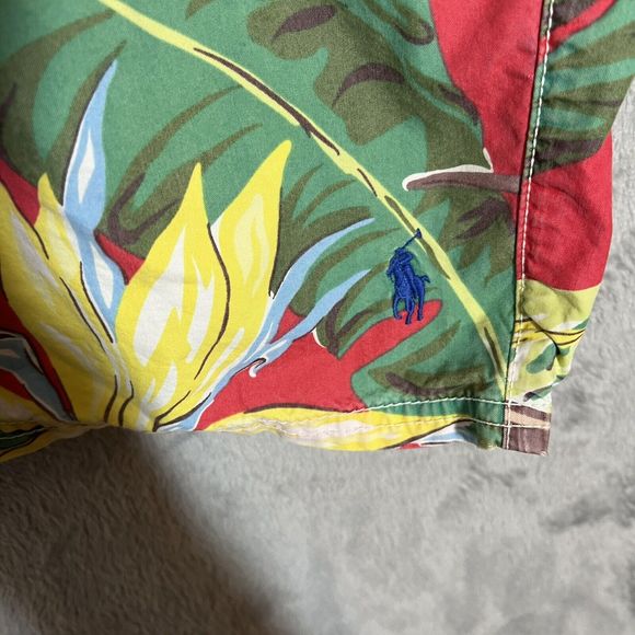 Polo Ralph Lauren Floral Board Shorts Mens 36 Multicolor Cargo Y2K - Picture 3 of 6